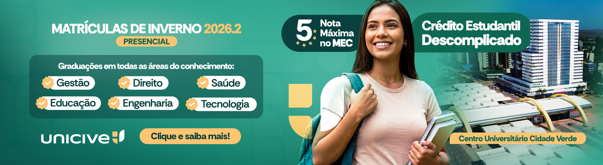 Matrículas de Inverno 2026.2 — Graduação Presencial